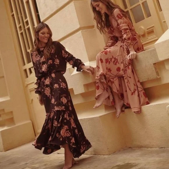 H&M × Johanna Ortiz Floral Maxi Dress Size Medium BLOGGER FAVE - Picture 6 of 16